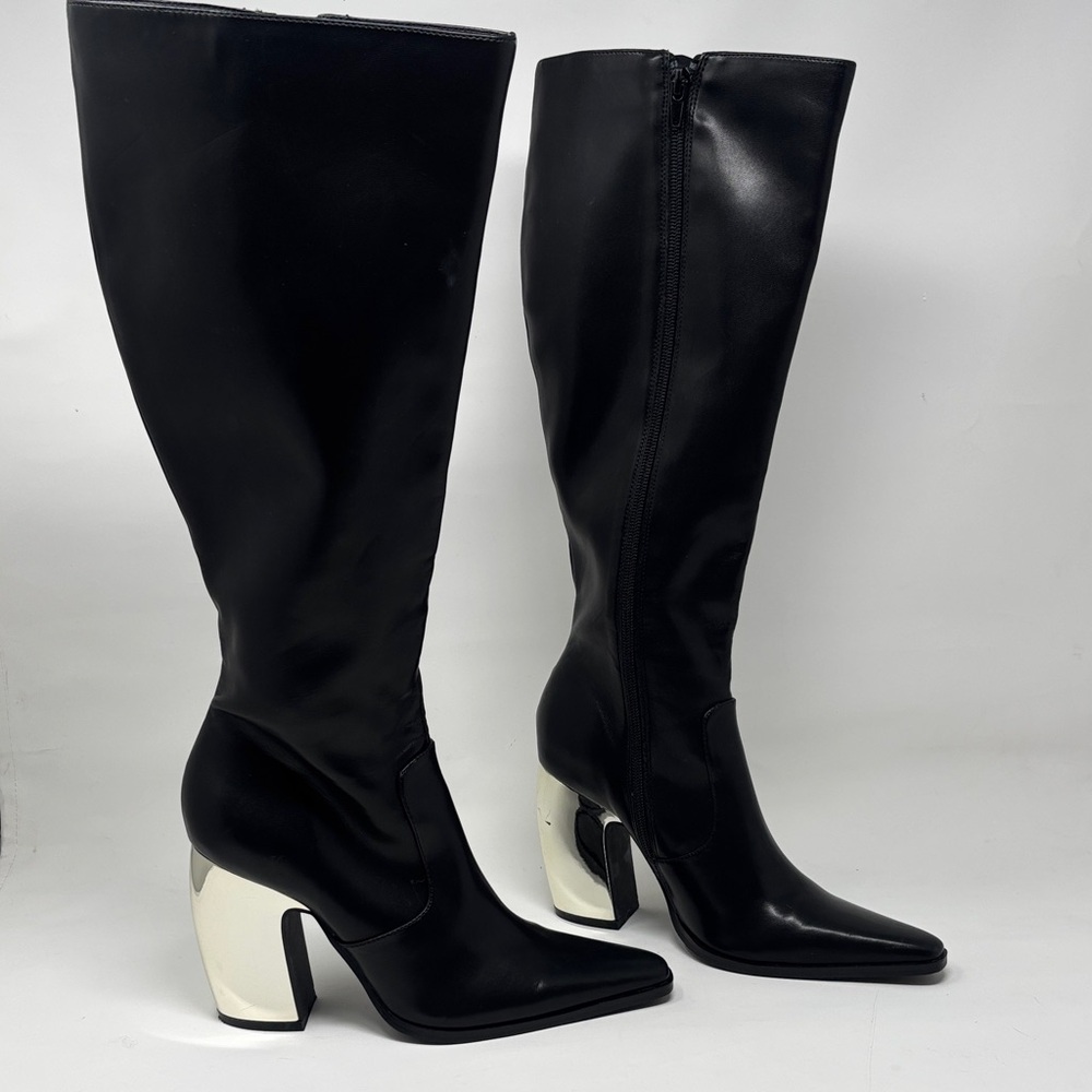 Elegant Black Knee-High Boots By AQUA